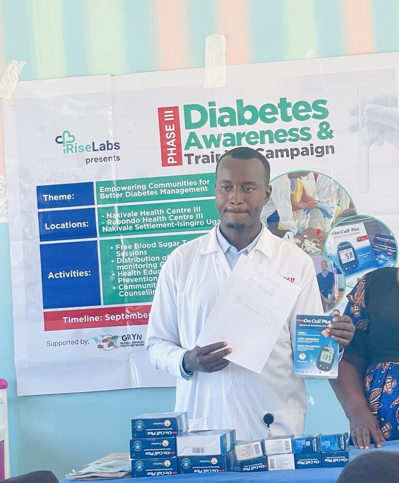 Rise Labs Hosts Fourth Phase of Diabetes Awareness & Training Campaign in Nakivale Settlement.